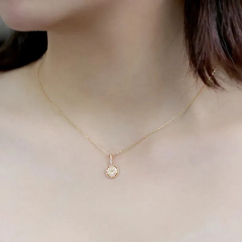 Collier porte-bonheur LAMOON pour femme en argent sterling avec pendentif mini totem plaqué or K, bijoux délicats faits à la main_voghion.com