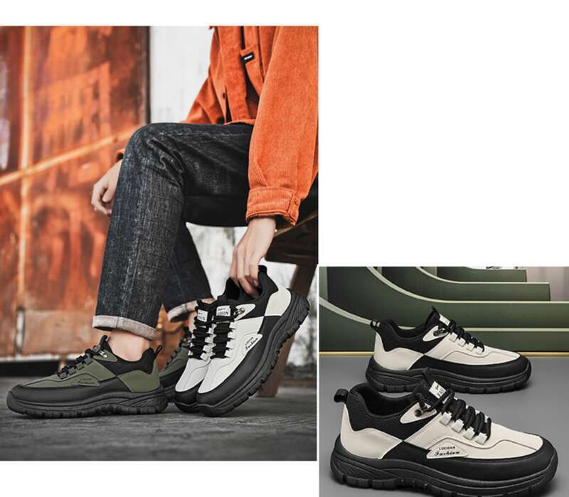 Stivali versatili per uomo, vera pelle, scarpe alte, deserto, stivali casual da moto antiscivolo da uomo, scarpe da trekking_voghion.com