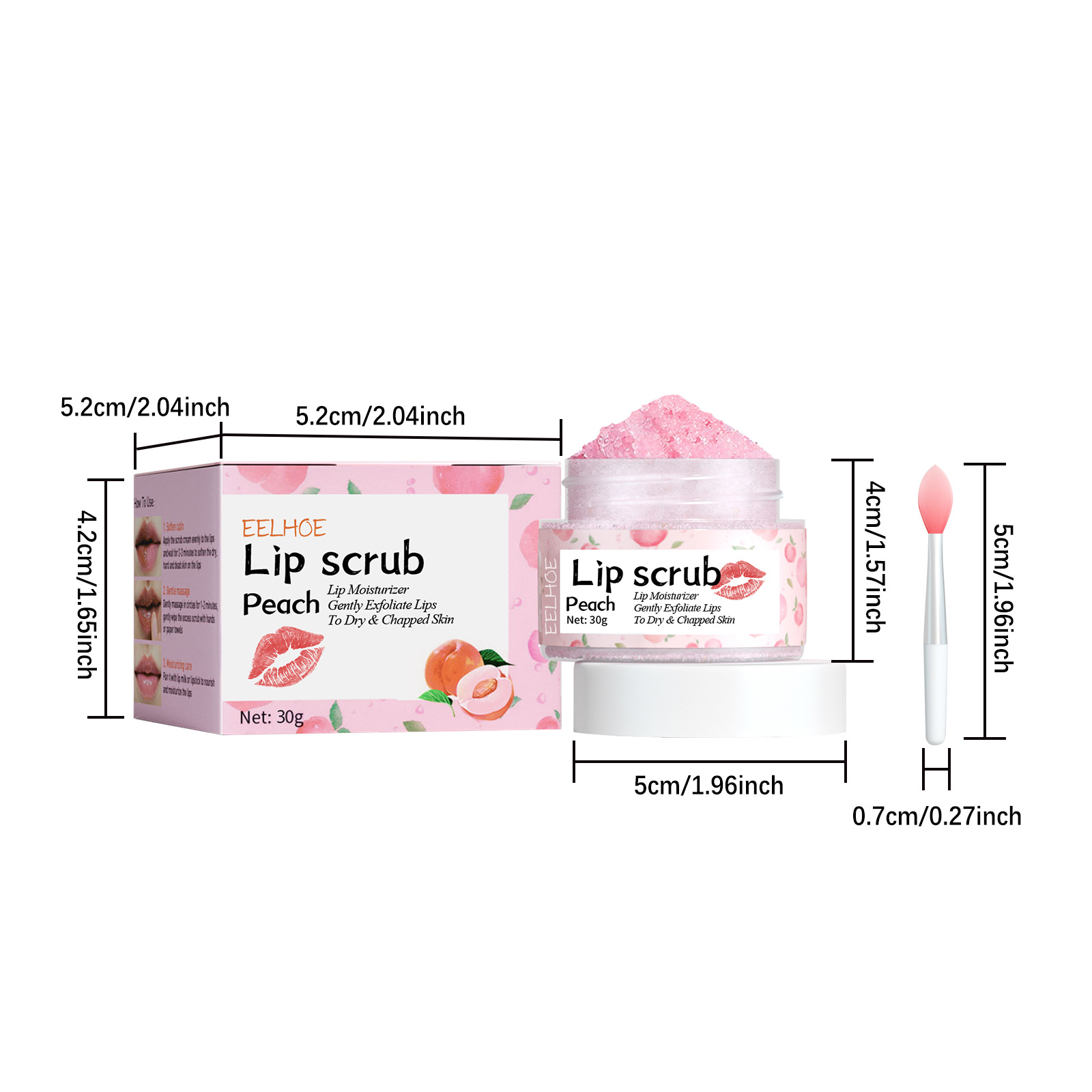 EELHOE lip scrub lips, prevents dryness cracks, moisturizes dead skin, and lightens corners of the lips_voghion.com