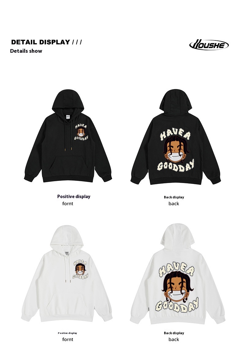American Street Fun Hip Hop Modemarke Pullover Herren Loose Size Fat Plus Instagram Trendy Plüschmantel 8XL_voghion.com