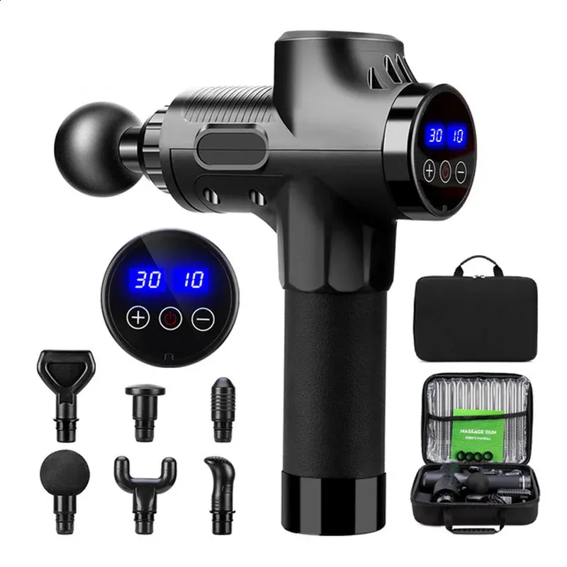 Fascial Massage Gun Electric Percussion Pistol Massager Body Neck Back Deep Tissue Muscle Relaxation Pain Relief Fiess_voghion.com