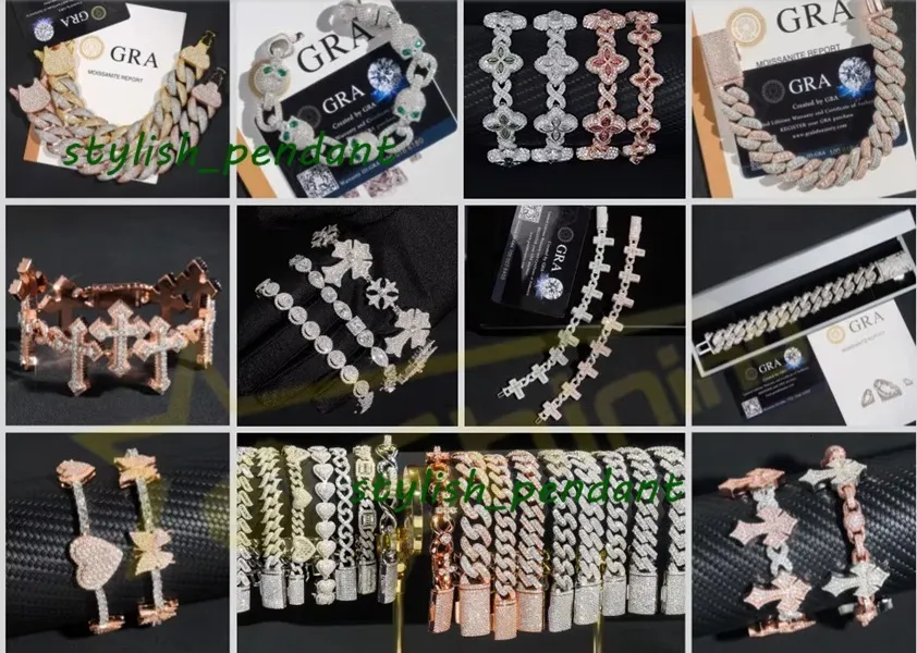 Colar de corrente corda com moissanite e prata esterlina 925_voghion.com