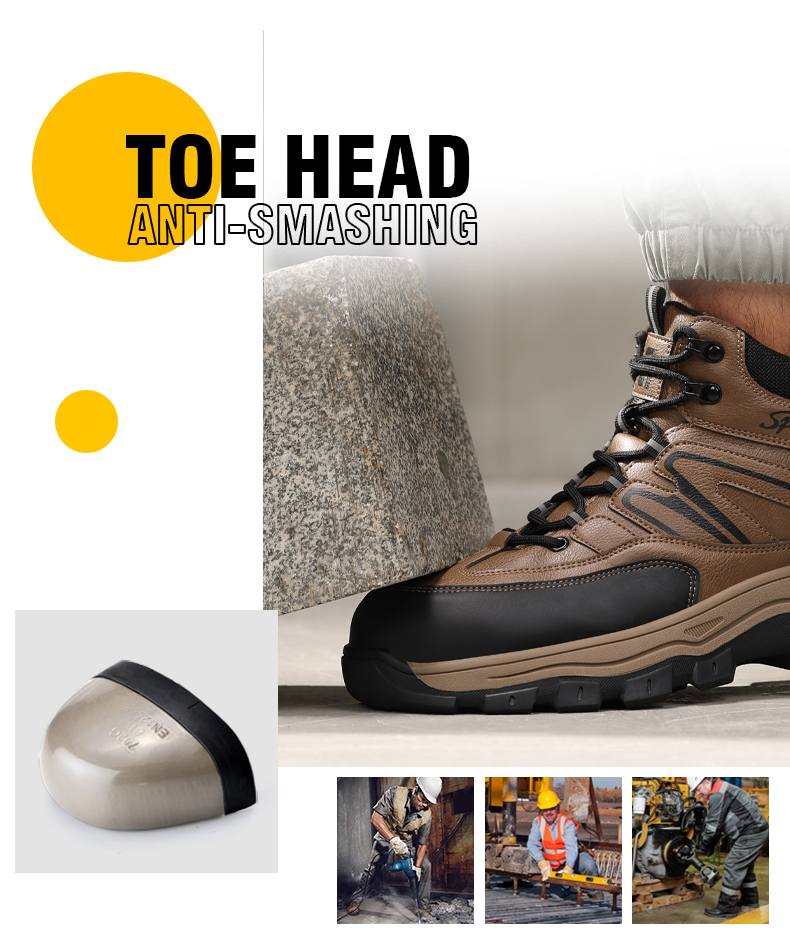 Scarpe antinfortunistiche GUYISA Scarpe da lavoro impermeabili Stivali con punta in acciaio Taglio alto 5059 38-45_voghion.com