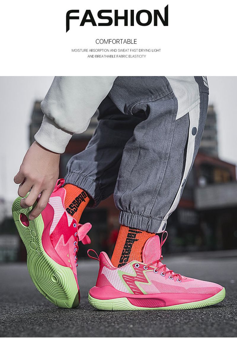 Hohe qualität gummi laufsohle professionelle basketball schuhe gelb braun casual turnschuhe dämpfung_voghion.com