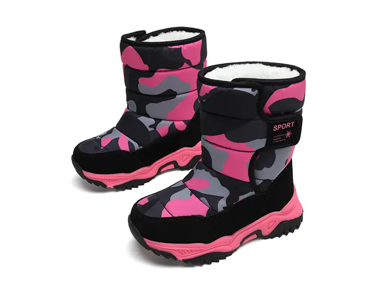Winter Children's Fleece Thickened And Warm Outdoor Sports And Leisure High-top Snow Boots_voghion.com