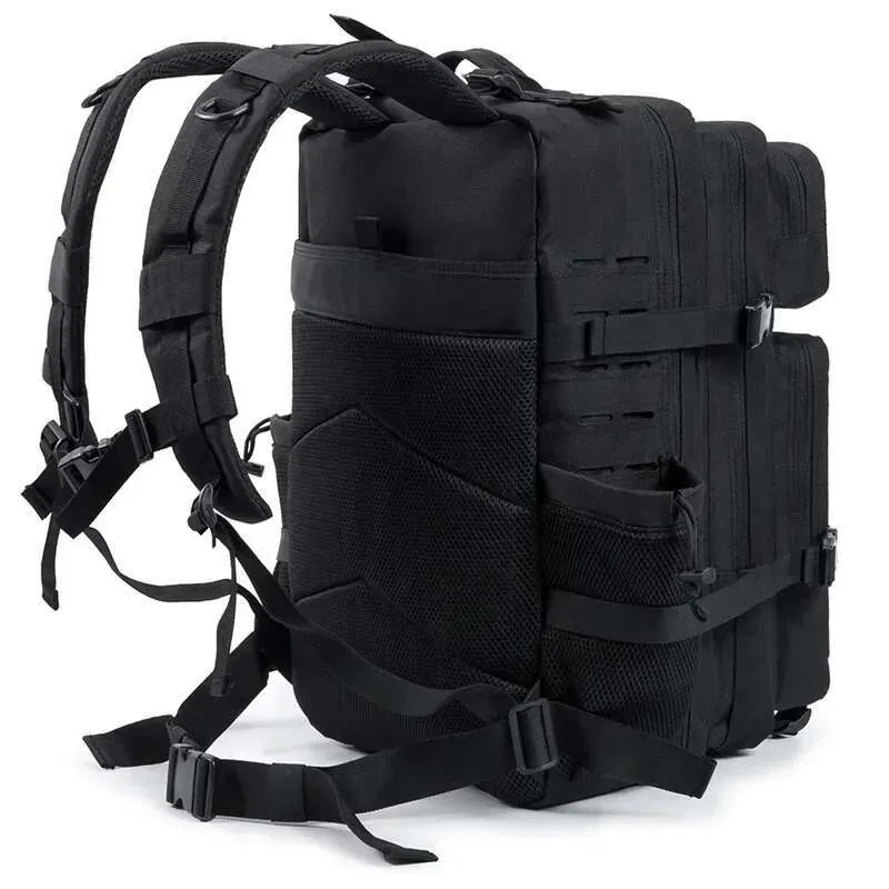Zaino tattico da 25L/45L per donna/uomo, per sopravvivenza all'aperto, con taglio laser, Molle, per escursionismo, scuola, palestra, zaino con doppia tazza_voghion.com