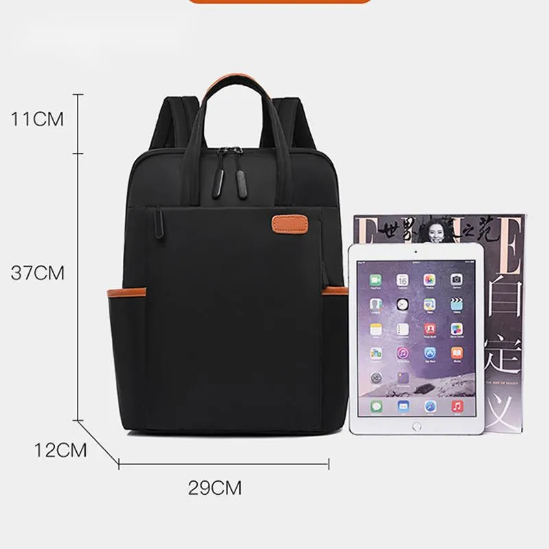 Woman Backpack Fashion Oxford College Student School Backpacks 13 14 Inch Laptop Bag Waterproof Business Travel Rucksack_voghion.com