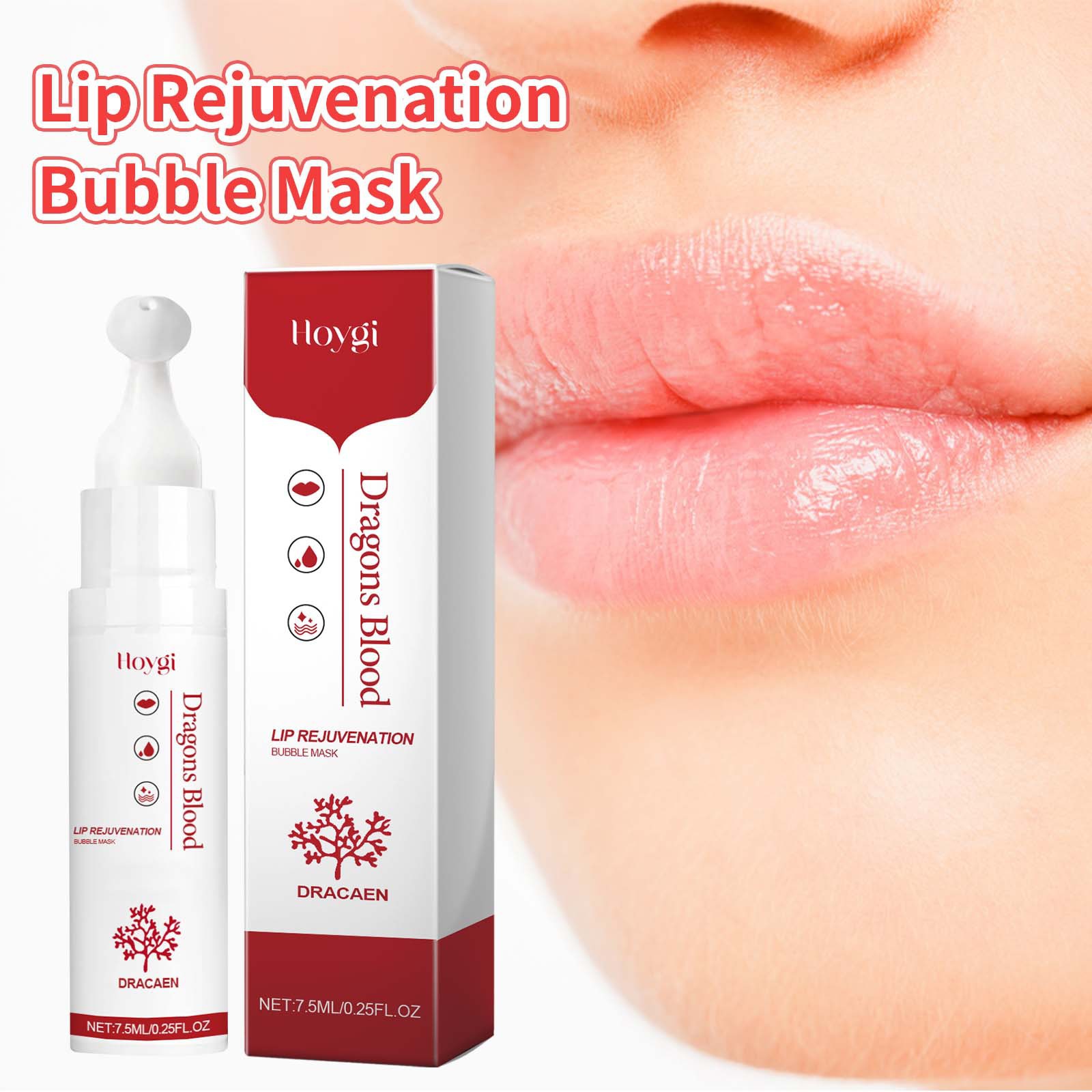HOYGI Fade Lines Bubble Lippenstift, feuchtigkeitsspendend, aufhellende Feuchtigkeitsmaske, Lippenpflege und Anti-Rissbildung_voghion.com