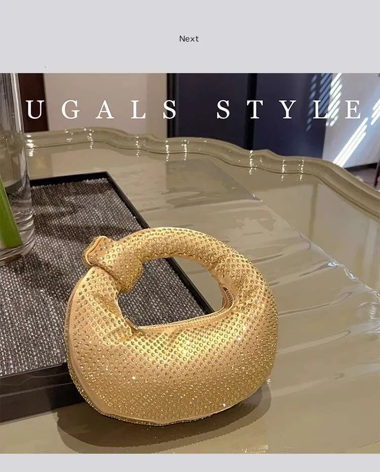 Borsa a tracolla da donna in raso con pochette da sera in cristallo lucido Dias, da sposa e da festa_voghion.com