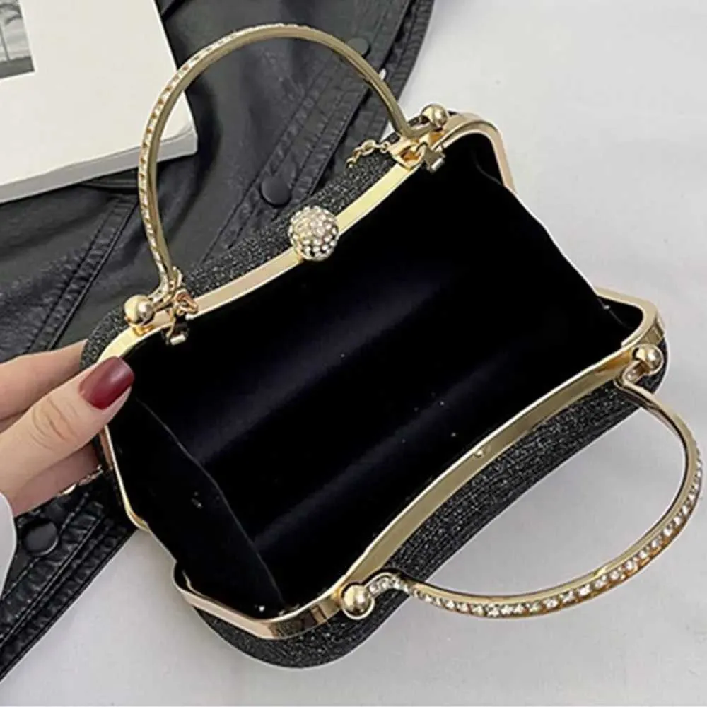 Sac à main de soirée Flash pour femme avec poignée supérieure en métal et bandoulière carrée, sac à chaîne Y241019_voghion.com