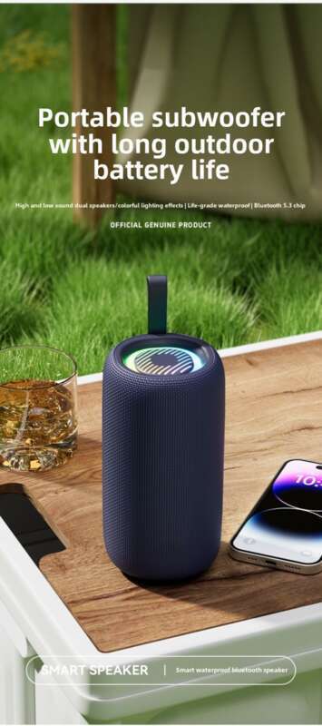 【 8000 chansons incluses 】 Enceinte Bluetooth intelligente, étanche et résistante aux chocs, pour l'extérieur, avec un son de faible tonalité pour la maison_voghion.com