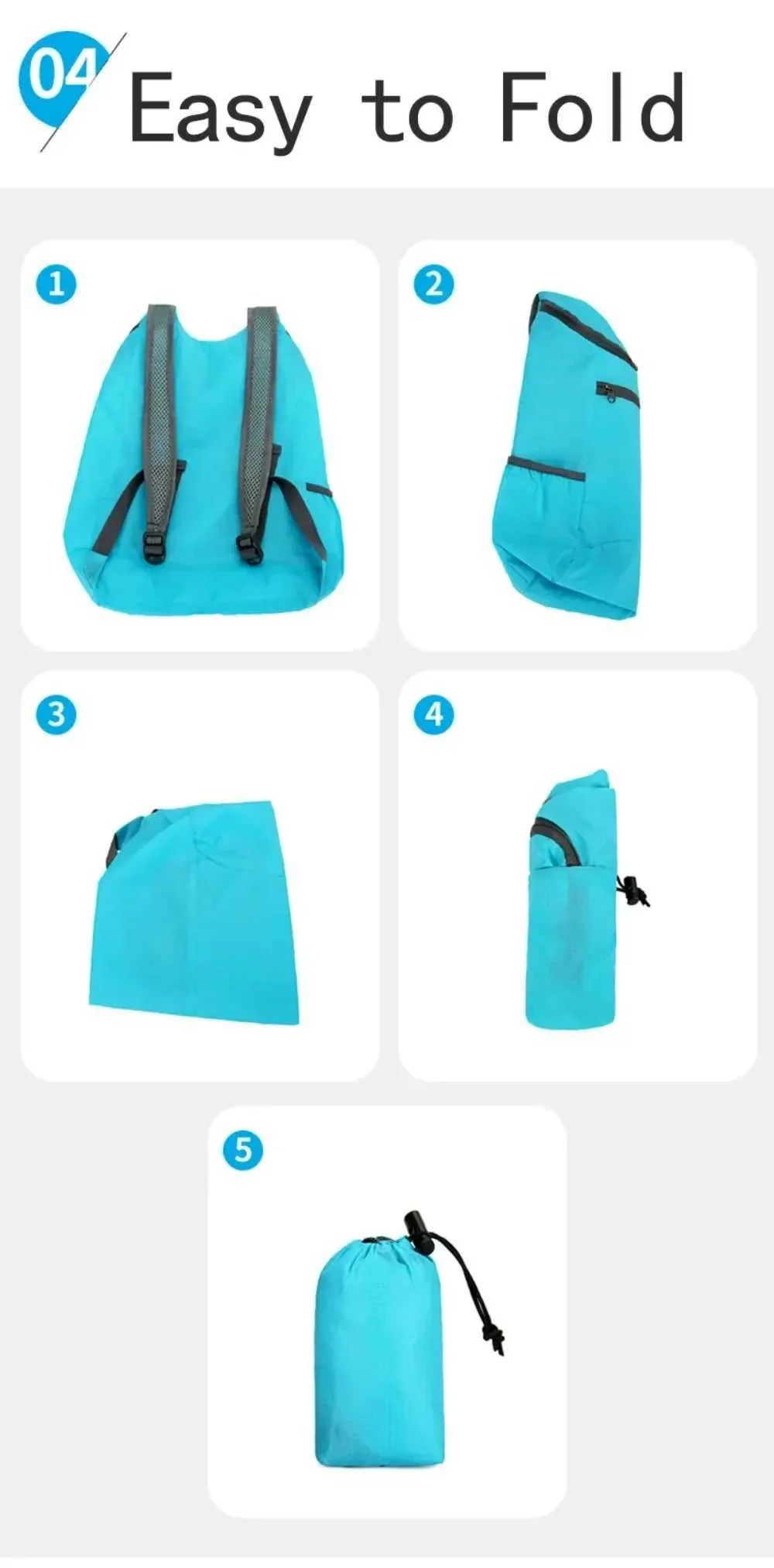 Sac à dos pliable imperméable unisexe d'extérieur grande capacité portable camping randonnée voyage sac à dos loisirs hommes femmes_voghion.com