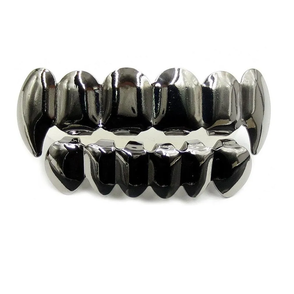Grillz, Hip Hop Dental Zähne Grillz Männer Frauen Gold Grills Set Modeschmuck Hohe Qualität Acht 8 Top Zahn Sechs 6 Bott_voghion.com
