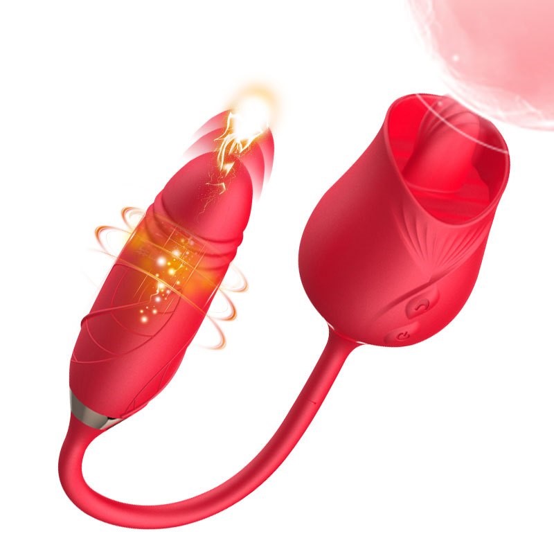Weiblicher Vibrator, Brustwarzen-orale Rose, geformter G-Punkt, Klitoris-Saugfunktion, stimuliert Masturbation, Spielzeug für Erwachsene für Frauen_voghion.com