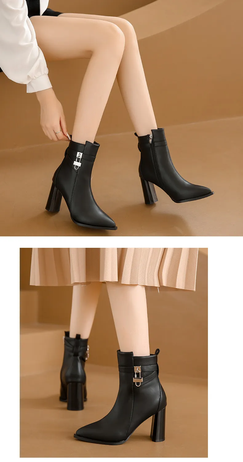 Women's Ankle Boots Minimalist Style Fashionable Comfortable_voghion.com