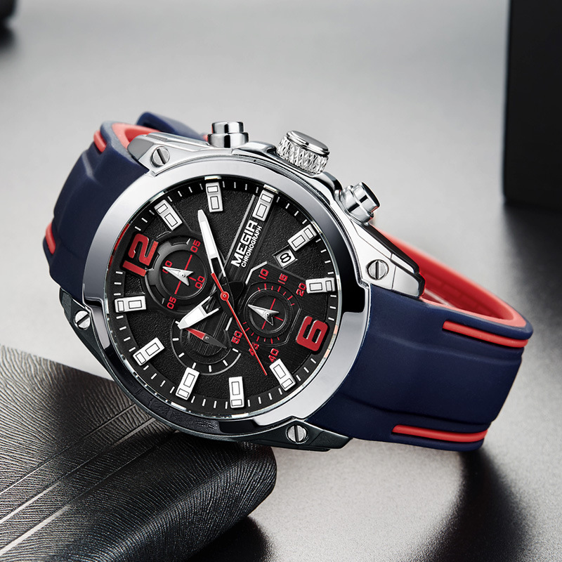 Megger MEGIR multifunctional timing calendar sports men's watch 2063_voghion.com