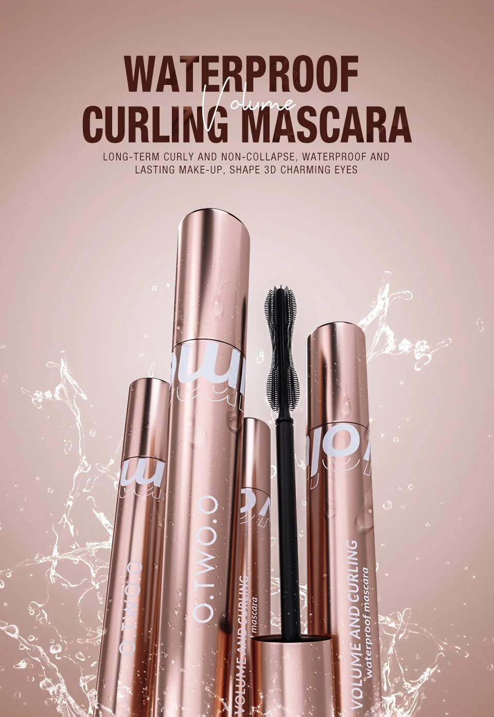 4d Silk Fiber Waterproof Mascara For Thick Lengthening Eyelashes_voghion.com