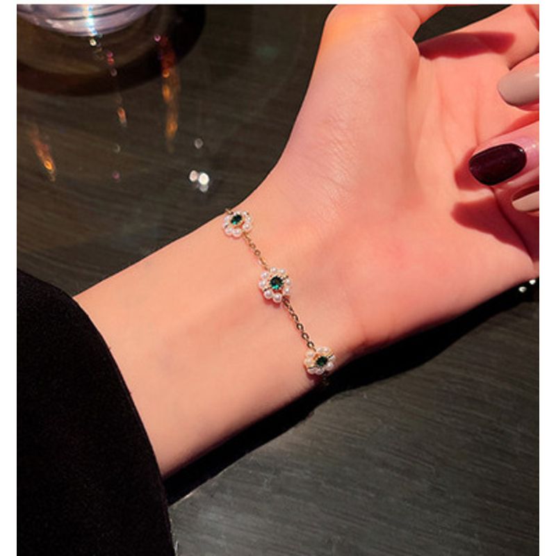 Koean Peal Female Instagam Style, High End, Small And Popula Titanium Steel Bacelet, Couple Handsting,_voghion.com