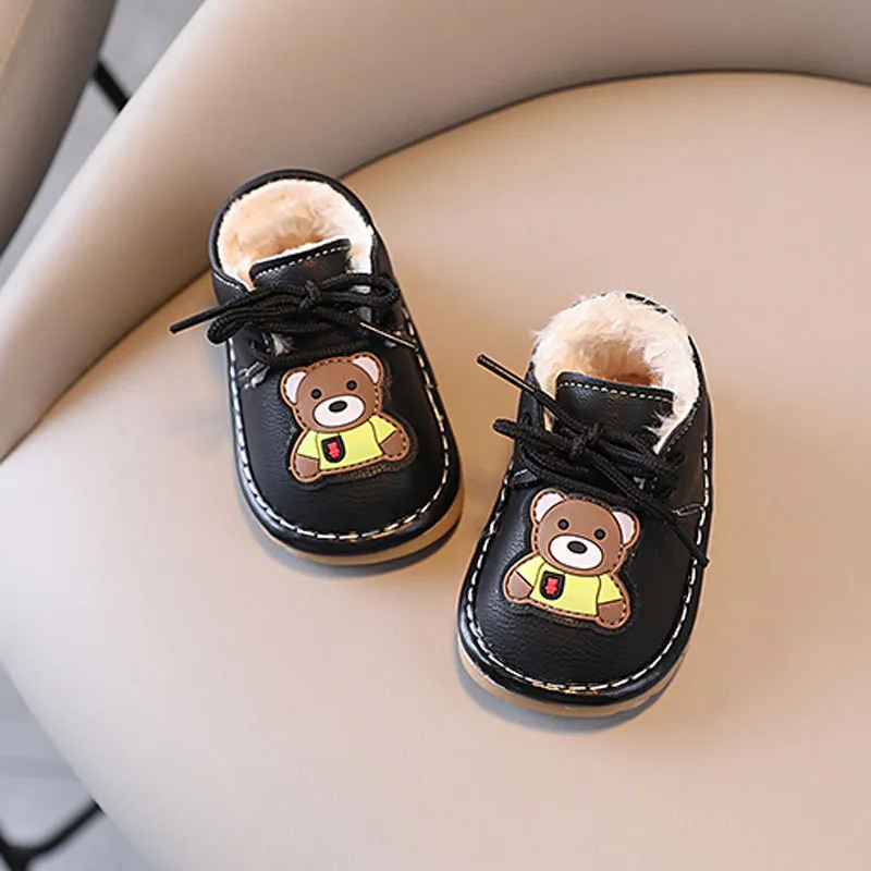 Scarpe invernali per neonati, morbide e calde, per bambine, Happysteps, con simpatici cartoni animati, casual, per bambini, comode e basse_voghion.com