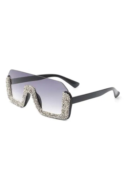 Square Half Frame Oversize Fashion Sunglasses_voghion.com