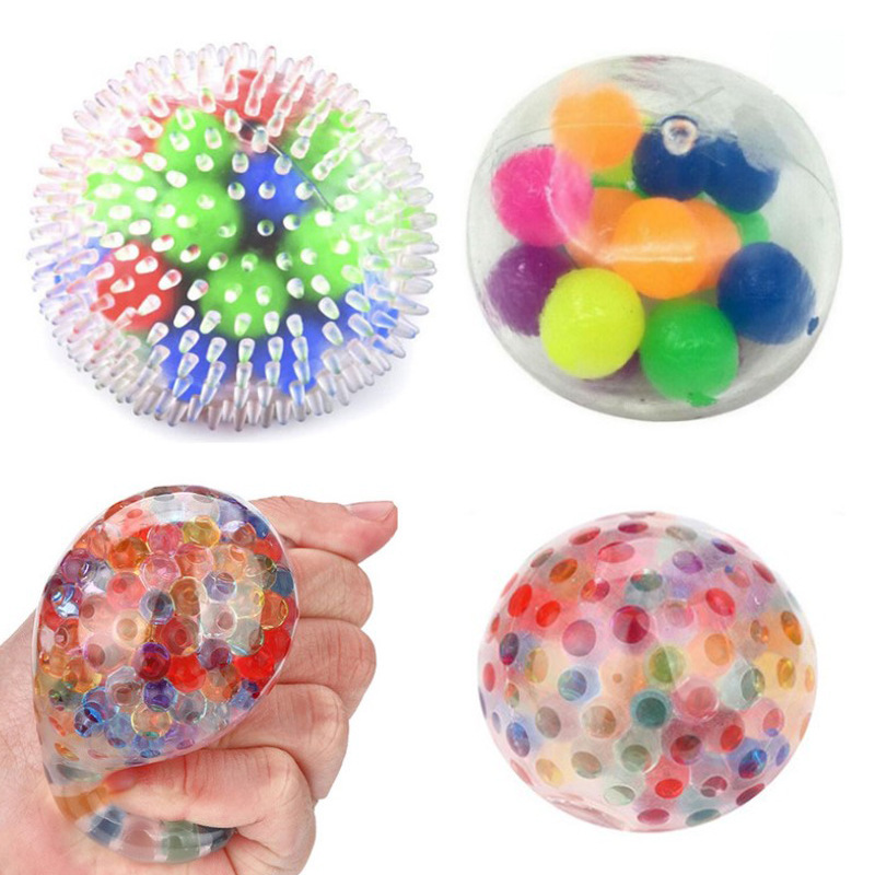 Soft rubber release ball, DNA color bead, pinching, and pressure reducing toy