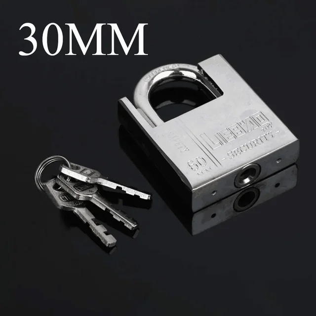 Cadenas à clé étanche et antirouille, cadenas multifonctionnel, serrure de fenêtre à tête déverrouillée antivol pour porte_voghion.com