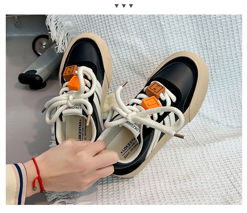 Ragazza vigorosa, versatile, con suola spessa, allenamento tedesco, piccola tavola bianca, scarpe sportive Instagram primavera 2024 da donna_voghion.com