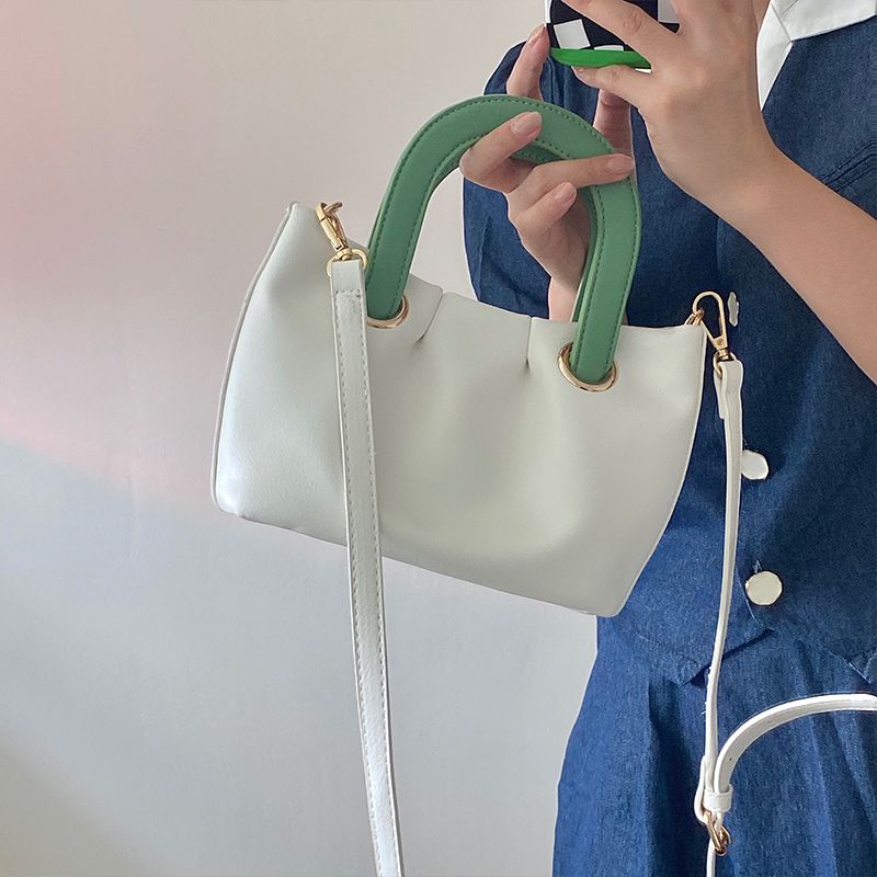 Kleine gruppe plissiert cloud crossbody frauen in 2024, neue sommer, kontrast farbe, handtasche für mädchen, trendy_voghion.com