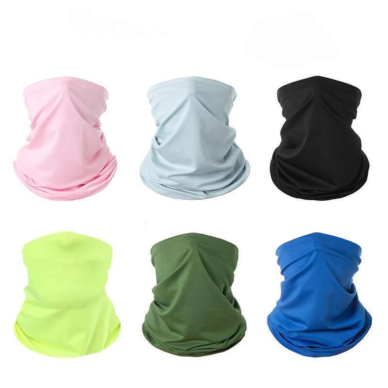 Summer Sunscreen Ice Silk Headband Full Face Protection Magic Women Outdoor Cycling For Men Breathable Neck Mask_voghion.com