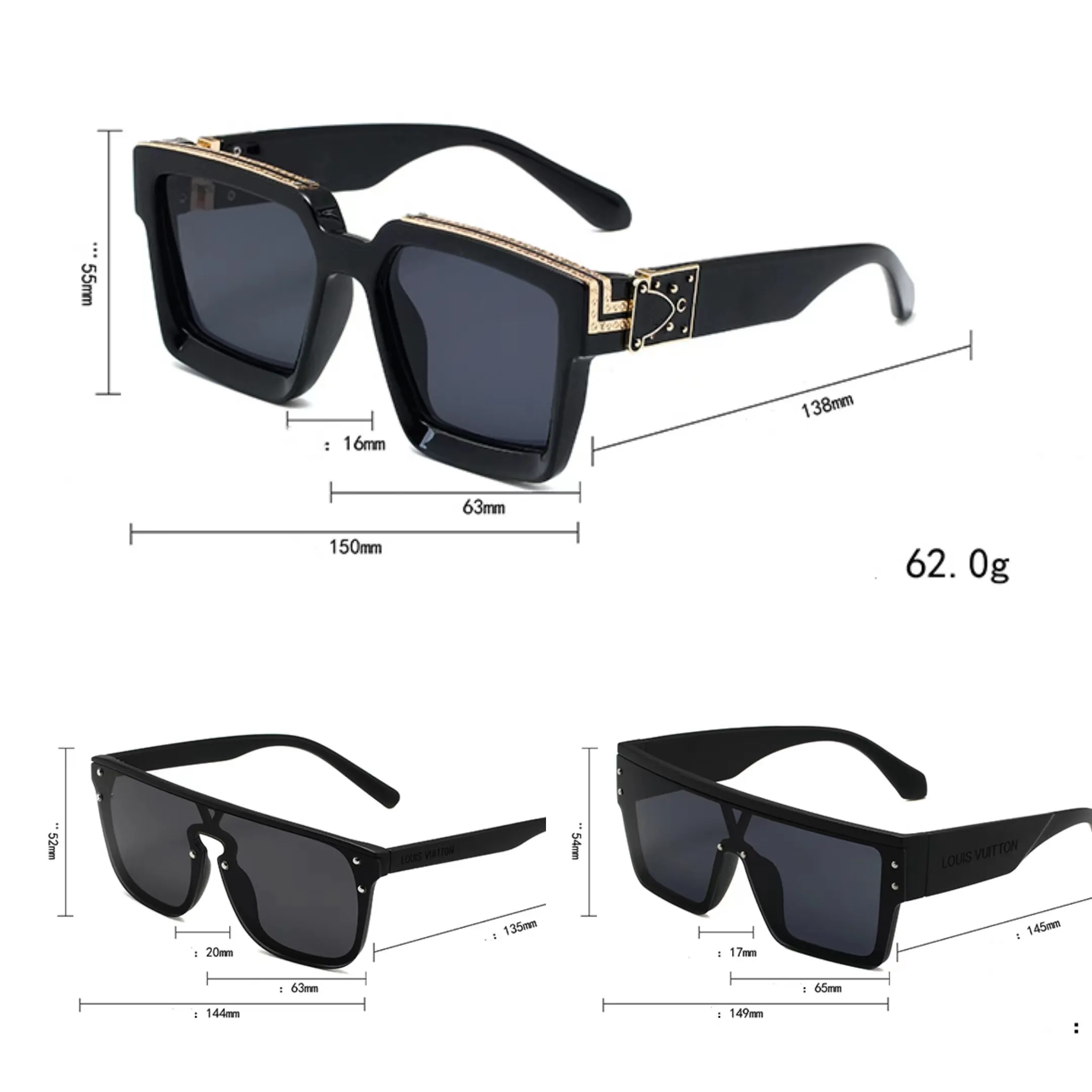 Week Better Temple Tide Frame Herr Designer Solglasögon Mode Dam Solglasögon För Dam Klassiska Million Eyewear Mix_voghion.com