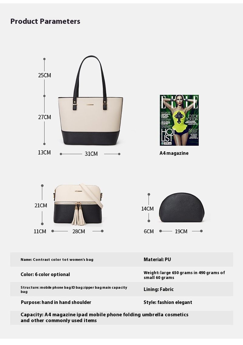 Andralyn Neue, großvolumige, gespleißte Collision-Ball-Muttertasche die Arbeit und zum Pendeln, eine Schulter, diagonal_voghion.com