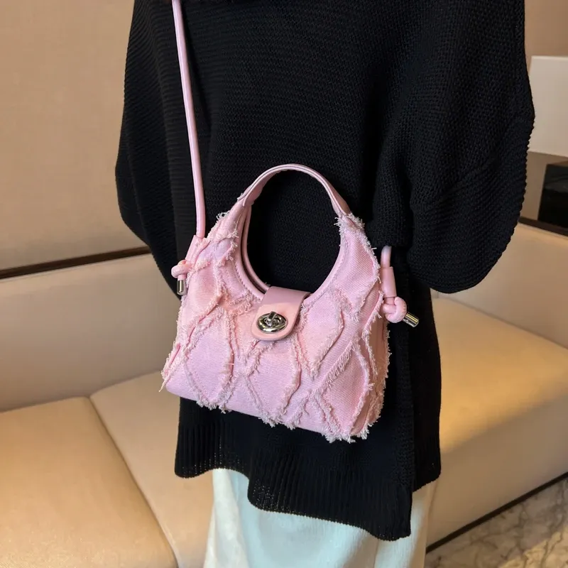 Hobo měkká džínová taška přes rameno malá crossbody taška pro ženy značkové módní kabelky totes_voghion.com