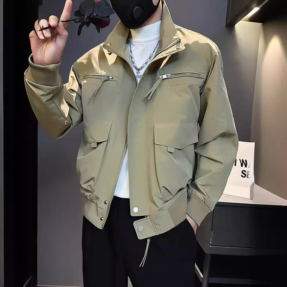 Men's Clothing High end workwear jacket for men Spring and Autumn trendy brand casual and handsome jacket for men 2024 new men's autumn tops