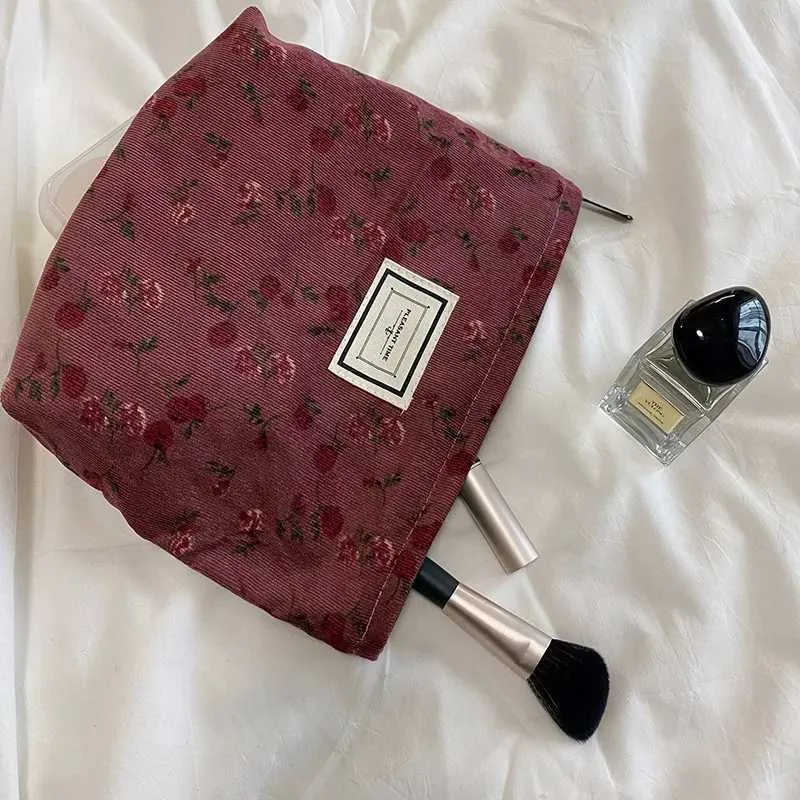 Organizer per WC in velluto a coste con stampa leopardata, borsa porta trucchi da donna Y241023_voghion.com