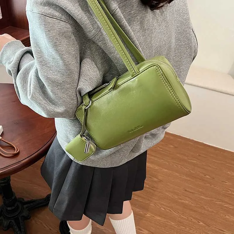 Designer Tasche LEFTSIDE 2-teilig/Set klein PU Leder quadratisch 2024 Winter Y2K neue modische Damen Tasche mit Geldbörse Handtasche_voghion.com