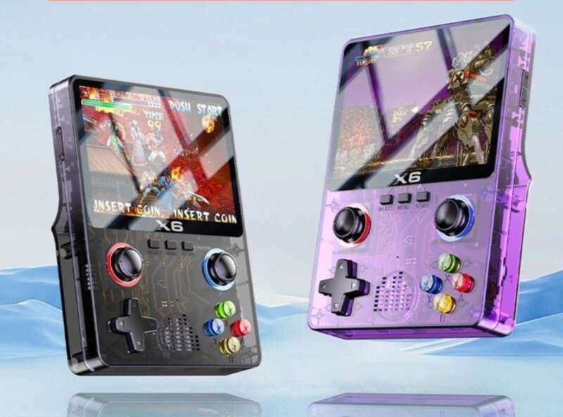 【 13000 People's Collection 】 New Cyberpunk Style Transparent Game GBA Nostalgic SFC Charging Portable Large Screen_voghion.com