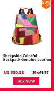 Äkta ryggsäck i nötskinn, slumpmässig färg, lapptäcksstil, unisex, användbar ryggsäck, damer, mini-mochila, shoppingväska 2021_voghion.com