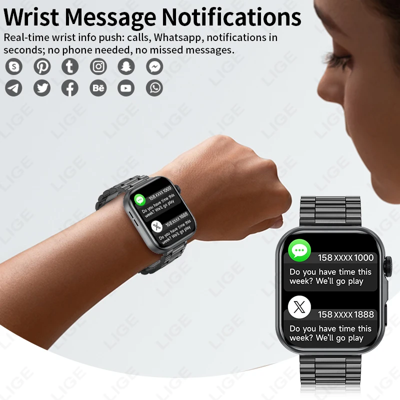 Smartwatch Mit Bluetooth-telefonie Und Herzfrequenzmesser Sport_voghion.com