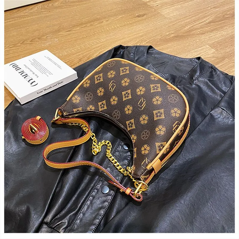Designer Women's Armpit Bag High-end Texture Printed Shoulder Bag_voghion.com