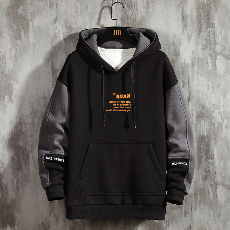 Men's Clothing Men's Hooded Winter Sweatshirt New Youth Autumn And Winter Style Plus Velvet Thickened Jacket Trend Ins Couple 1310