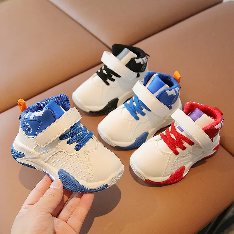 Kids Fashion High-top Sneakers For Boys Girls Sport Running Lightweight Children Casual Toddler Walking Shoes Sizes 21 -_voghion.com