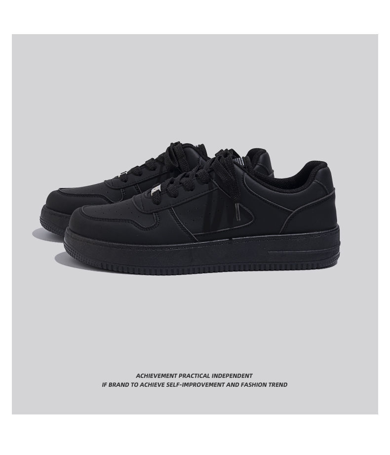 Zapatos Kolumb para hombre, tendencia de primavera, zapatos negros de tabla para hombre, nuevos zapatos negros de 2025, zapatos blancos Air Force No.1 con suela gruesa._voghion.com