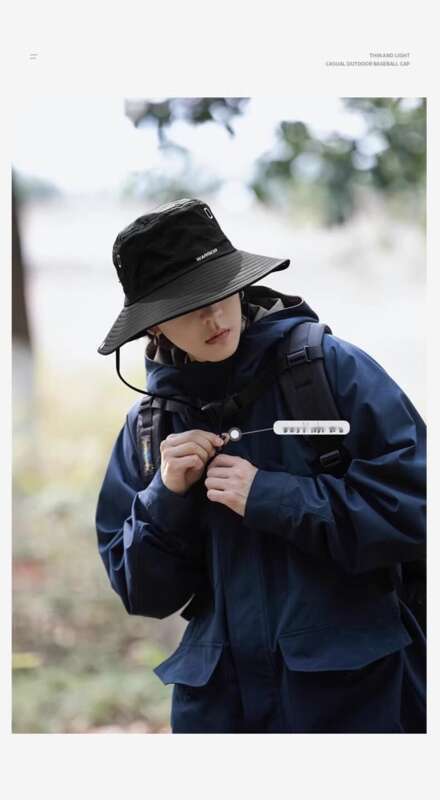 Warrior Western Cowboy Men's Summer Sunshade, UV Protection Fishing Outdoor Sunscreen Fashion Mountaineering Hat_voghion.com