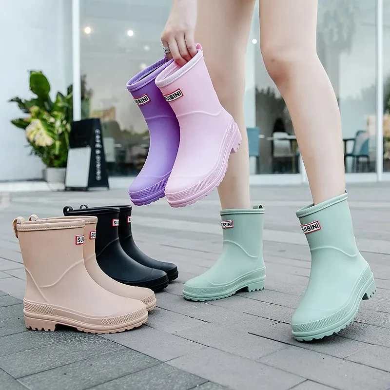 Waterafstotende Water Rubberen Laarzen Vrouw Vrouwelijk Comfort Werk Tuin Galoshes Regenschoenen Sapato Chuva 240606 p_voghion.com