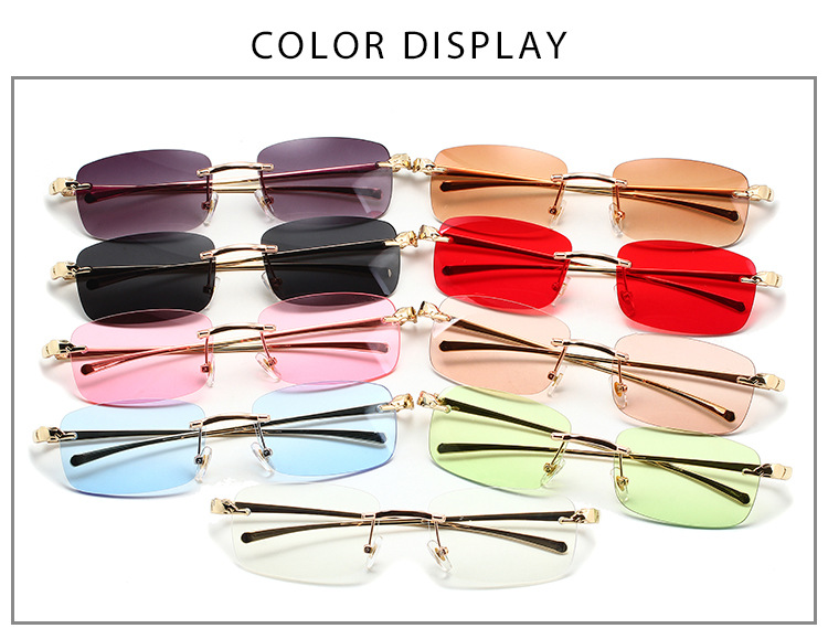 Leopard Head Frameless Sunglasses – High-End Small Frame For Women Fashion Trends Hot-selling_voghion.com