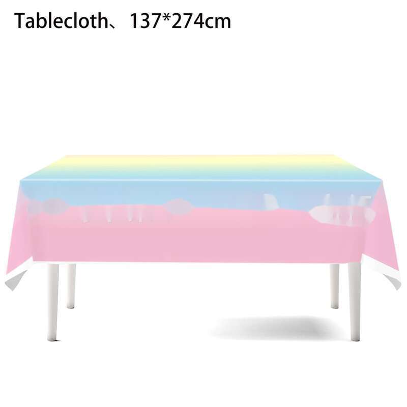Decorațiuni de masă din plastic PE de unică folosință pentru petreceri de ziua de naștere curcubeu_voghion.com
