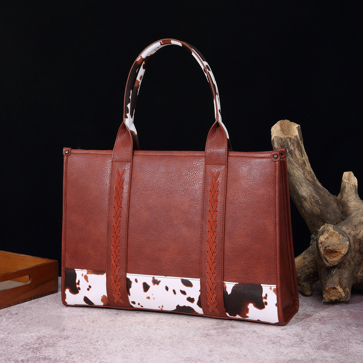 Europäische und amerikanische Retro-Kombinationstasche bedruckte Western-Frauen-Schultertasche im böhmischen Stil,_voghion.com