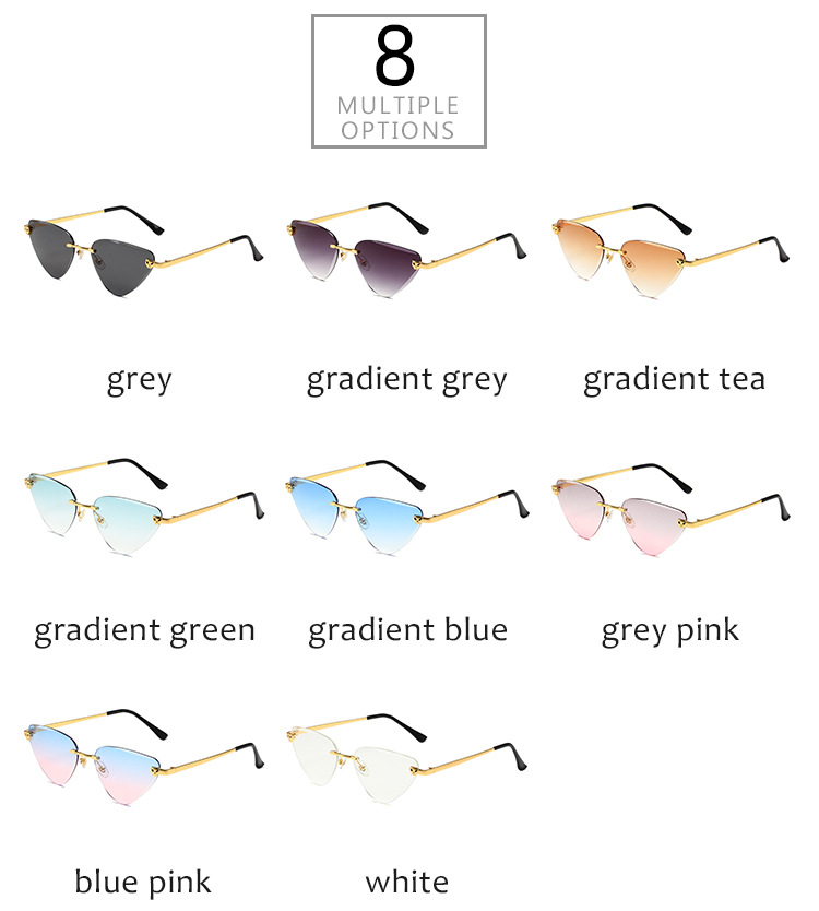 Men's Sunglasses Leopard Frameless Sunglasses New Fashion Wave Legs Personality Sunglasses Trendy Street Shooting Retro Sunglasses_voghion.com