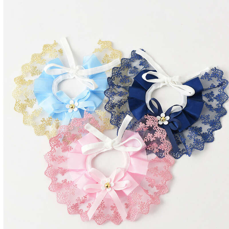 Tedora New Pet Scarf, Cat Drool Towel Collar, Dog Lace Collar_voghion.com