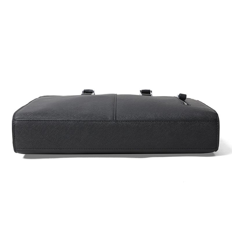 Handtasche für Männer, schwarze Business-Aktentasche, horizontale Umhängetasche aus Leder, hochwertige_voghion.com